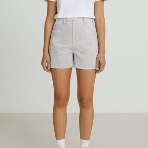 Nike Tour Performance Dri Fit Bermuda Shorts Size 4 Gray & White EUC